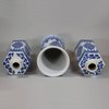 U491 Blue and white three-piece garniture, Kangxi (1662-1722)