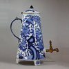 U532 Japanese blue and white Arita coffee pot and cover