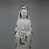 U533 Ansbach cold-painted faience figure of Guanyin, circa 1730