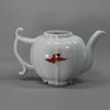 U534 Meissen lobed teapot, circa 1730