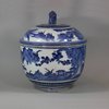 U572 Japanese Arita blue and white tureen and cover, Edo period