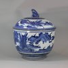 U572 Japanese Arita blue and white tureen and cover, Edo period