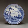 U59 Extremely rare Japanese decagonal dish, circa 1700