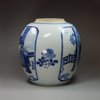 U60 Blue and white ginger jar, Kangxi (1662-1722)