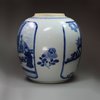 U60 Blue and white ginger jar, Kangxi (1662-1722)