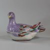 MU610 Extremely rare pair of famille rose export bird sauce tureen