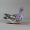 MU610 Extremely rare pair of famille rose export bird sauce tureen