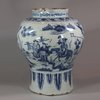 U617 Dutch Delft blue and white vase, 17th Century