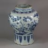 U617 Dutch Delft blue and white vase, 17th Century