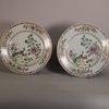 U621 Pair of Chinese 'double-peacock' plates, Qianlong(1736-95)