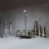 U63 George II silver five-bottle 'Warwick' cruet set