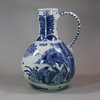 U641 Japanese blue and white Arita jug, circa 1650-1670