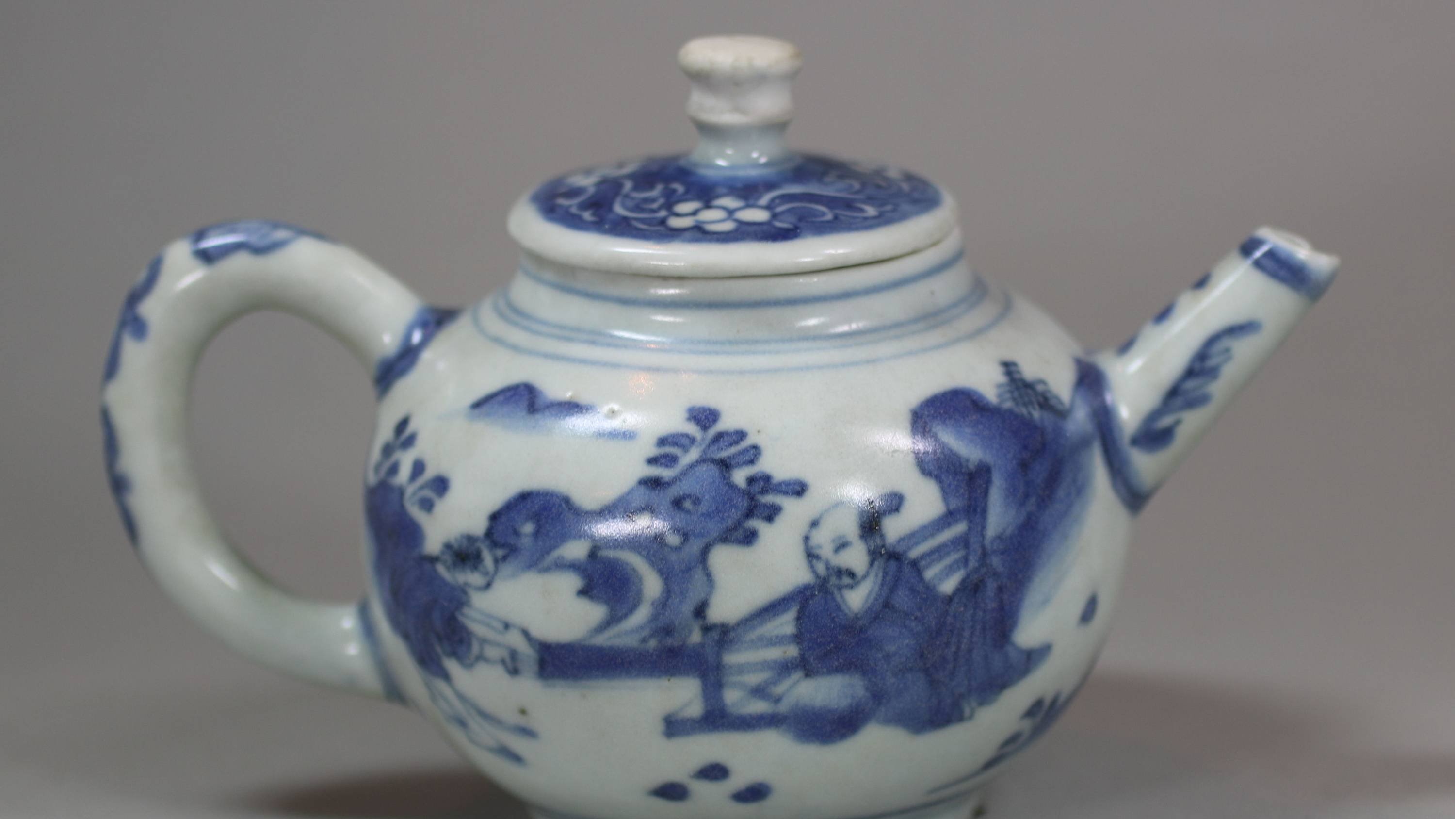 中国　唐代　藍釉俑　猫　珍品　I40-3 古代蓝釉图文_唐代_蓝色_三彩