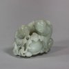 U659 Celadon jade group of the Hehe Erxian, Qing dynasty