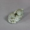 U659 Celadon jade group of the Hehe Erxian, Qing dynasty