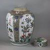 U668 Famille-verte ovoid jar and cover, Kangxi (1662-1722)