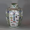 U668 Famille-verte ovoid jar and cover, Kangxi (1662-1722)