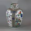 U668 Famille-verte ovoid jar and cover, Kangxi (1662-1722)