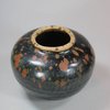 U669 Small Chinese 'cizhou' russet-splashed black-glazed jar