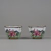 U673 Pair of Chinese Canton enamel cups, Qianlong (1736-95)