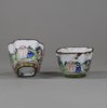 U673 Pair of Chinese Canton enamel cups, Qianlong (1736-95)