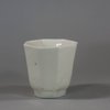 U678 Blanc de chine octagonal libation cup