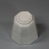 U679 Blanc de chine octagonal libation cup