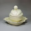 U68 English creamware melon tureen, cover and under plate