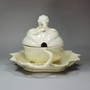 U68 English creamware melon tureen, cover and under plate