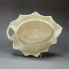 U68 English creamware melon tureen, cover and under plate