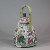 U690 Famille-verte moulded wine pot and cover, Kangxi (1662-1722)