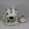 U690 Famille-verte moulded wine pot and cover, Kangxi (1662-1722)