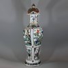 U691 Famille-verte multi-faceted vase Kangxi (1662-1722)