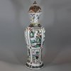 U691 Famille-verte multi-faceted vase Kangxi (1662-1722)