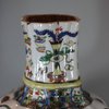 U691 Famille-verte multi-faceted vase Kangxi (1662-1722)