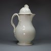 U69 English creamware coffee pot and lid, 18th century