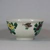 U727 Small famille verte incised dragon bowl