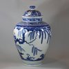 U749 Japanese Arita blue and white jar and cover, circa 1680