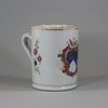 U767 Famille rose Armorial tankard, circa 1750