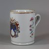 U767 Famille rose Armorial tankard, circa 1750