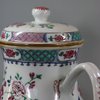 U768 Pair of large famille rose jugs and covers