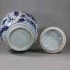 U777 Blue and white transitional baluster vase and cover