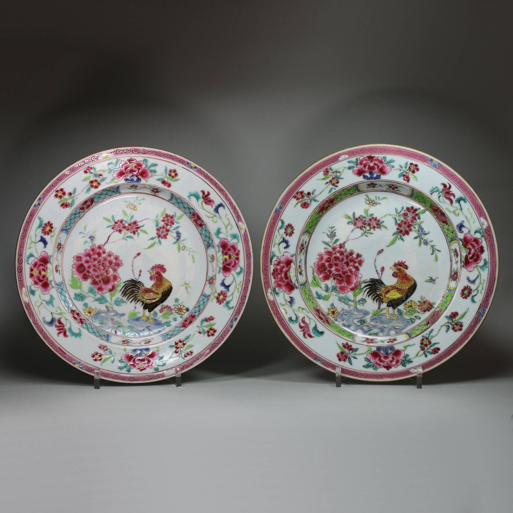U78 Pair of famille rose plates, Qianlong (1736-95)
