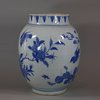 U783 Blue and white transitional jar, circa 1650