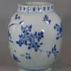 U784 Blue and white transitional jar, circa 1650