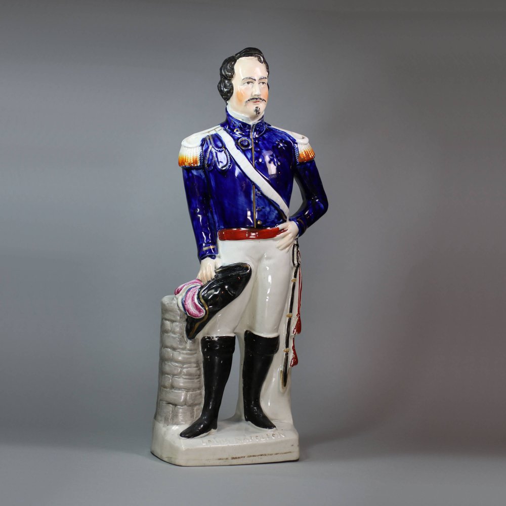 U79 Staffordshire polychrome portrait figure of Louis Napoleon