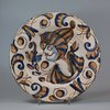 U792 Spanish Talavera tin-glazed polychrome dish, circa 1600