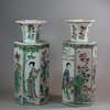 U802 Famille verte hexagonal vase, Kangxi (1662-1722)