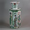 U802 Famille verte hexagonal vase, Kangxi (1662-1722)