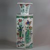 U802 Famille verte hexagonal vase, Kangxi (1662-1722)